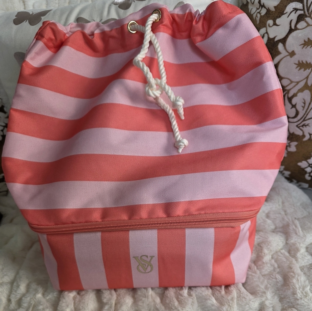 Victoria's Secret Striped Backpack Cooler